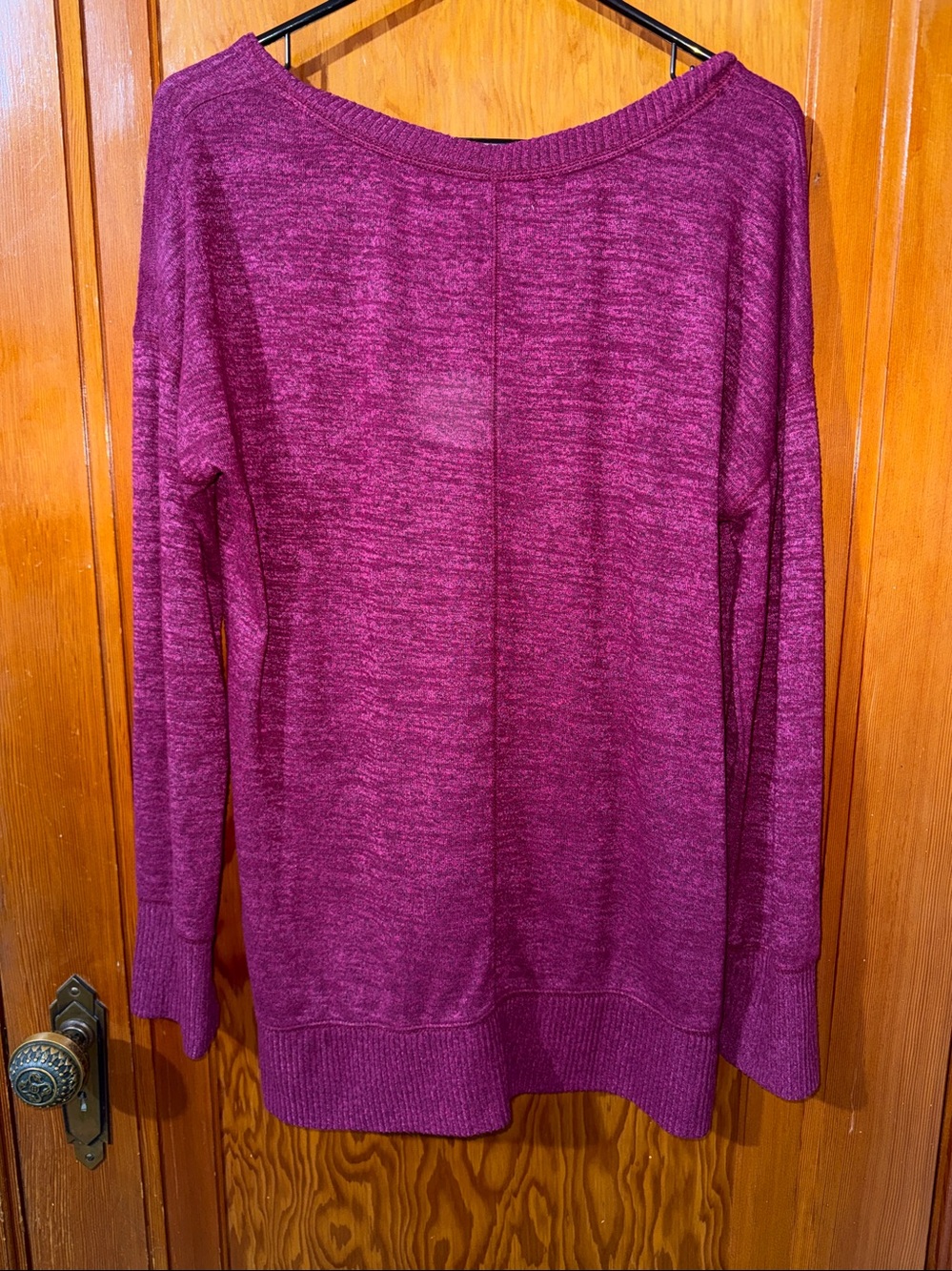 Maurices Raspberry V-Neck 'Blessed' Pullover Sweatshirt - Picture 4 of 4